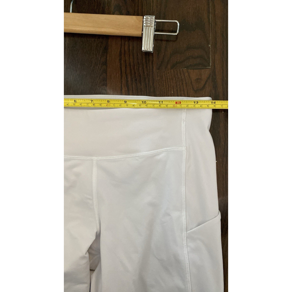 LULULEMON Speed Up Crop 21" White Stripe Design Workout Leggings Size 8 - Picture 8 of 12